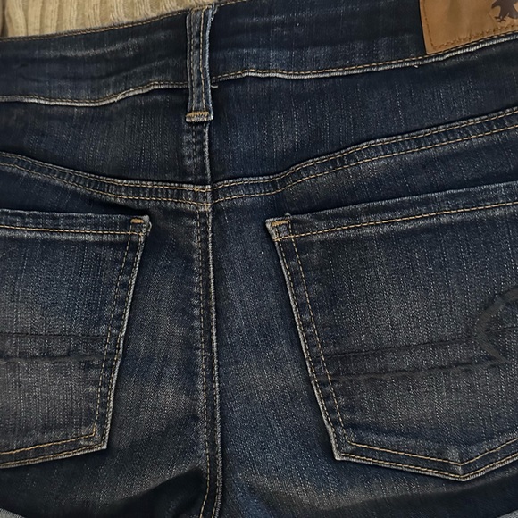 AEO American Eagle Denim Cutoff Shorts in Super Stretch Like New AEO Denim Cafe - Picture 10 of 11